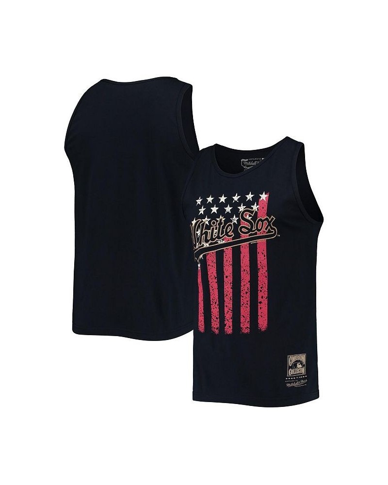 Men's Navy Chicago White Sox Cooperstown Collection Stars and Stripes Tank Top $15.98 T-Shirts