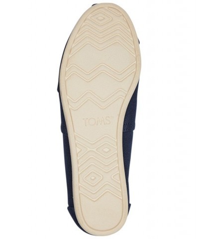 Women's Alpargata Recycled Slip-On Flats Navy Recycled Canvas $26.55 Shoes