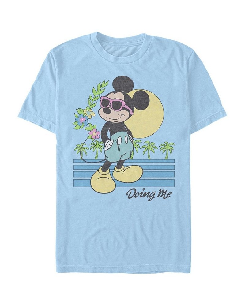 Men's Mickey Doing Me Short Sleeve Crew T-shirt Blue $17.15 T-Shirts