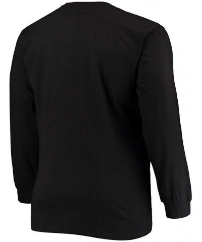 Men's Big and Tall Black Detroit Lions Color Pop Long Sleeve T-shirt $23.99 T-Shirts