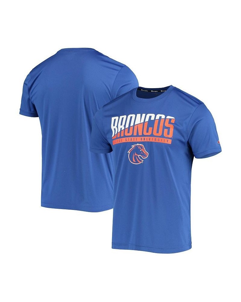 Men's Royal Boise State Broncos Wordmark Slash T-shirt $20.39 T-Shirts