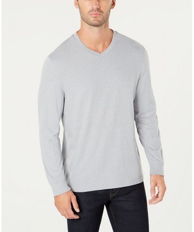 Men's V-Neck Long Sleeve T-Shirt PD04 $16.91 T-Shirts