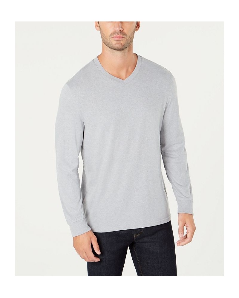 Men's V-Neck Long Sleeve T-Shirt PD04 $16.91 T-Shirts