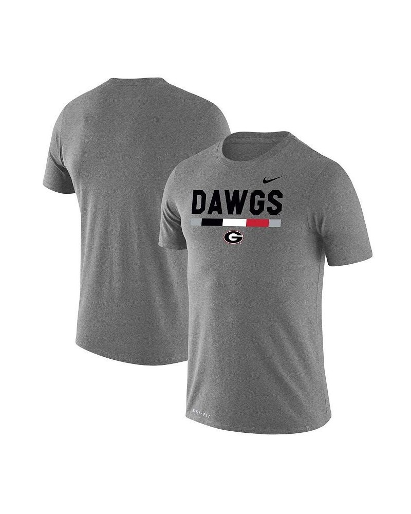 Men's Heathered Gray Georgia Bulldogs Team DNA Legend Performance T-shirt $28.49 T-Shirts