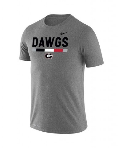 Men's Heathered Gray Georgia Bulldogs Team DNA Legend Performance T-shirt $28.49 T-Shirts