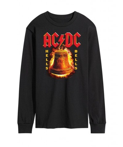 Men's ACDC Hells Bells Long Sleeve T-shirt Black $20.58 T-Shirts