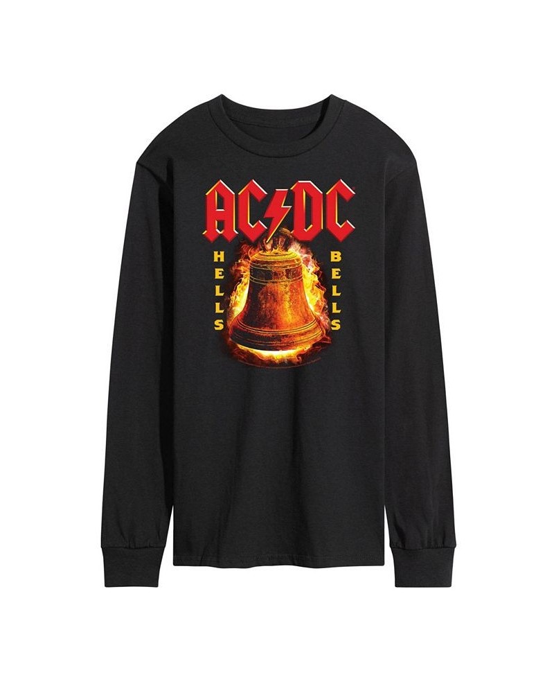 Men's ACDC Hells Bells Long Sleeve T-shirt Black $20.58 T-Shirts