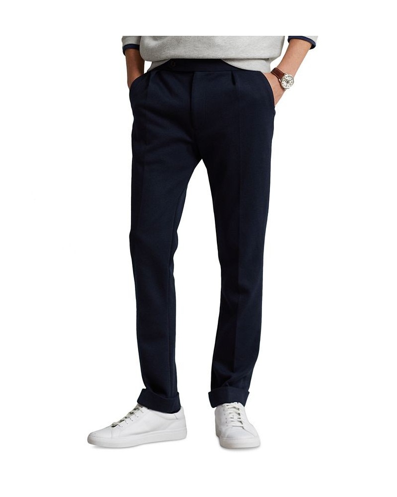 Men's Double-Knit Suit Trousers Blue $50.56 Pants