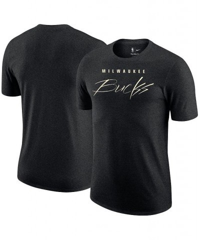 Men's Heather Black Milwaukee Bucks Courtside Versus Flight Max90 T-shirt $31.34 T-Shirts