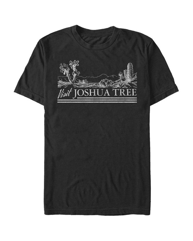 Men's Joshua Tree Short Sleeve Crew T-shirt Black $15.05 T-Shirts