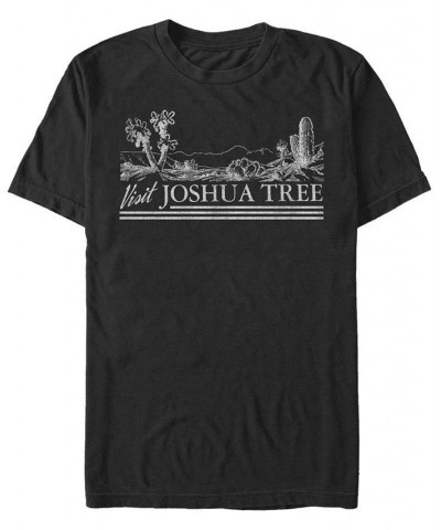 Men's Joshua Tree Short Sleeve Crew T-shirt Black $15.05 T-Shirts