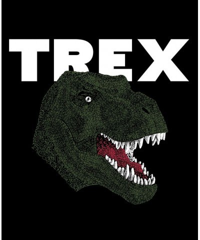 Men's Word Art T-Rex Head T-shirt Black $16.80 T-Shirts