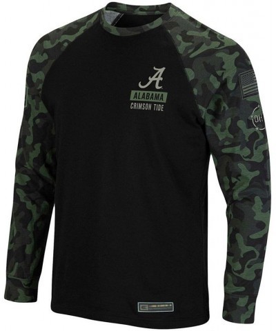 Men's Black Alabama Crimson Tide OHT Military-Inspired Appreciation Camo Raglan Long Sleeve T-shirt $29.49 T-Shirts