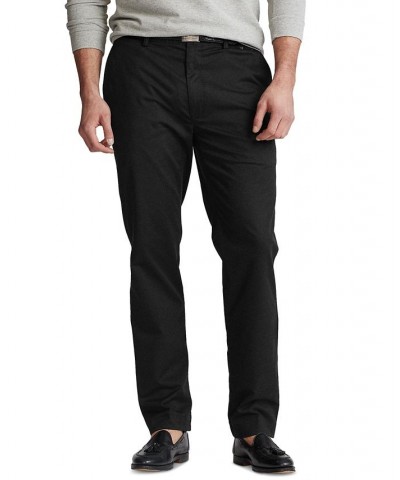 Men's Stretch Classic-Fit Twill Pants Polo Black $57.50 Pants