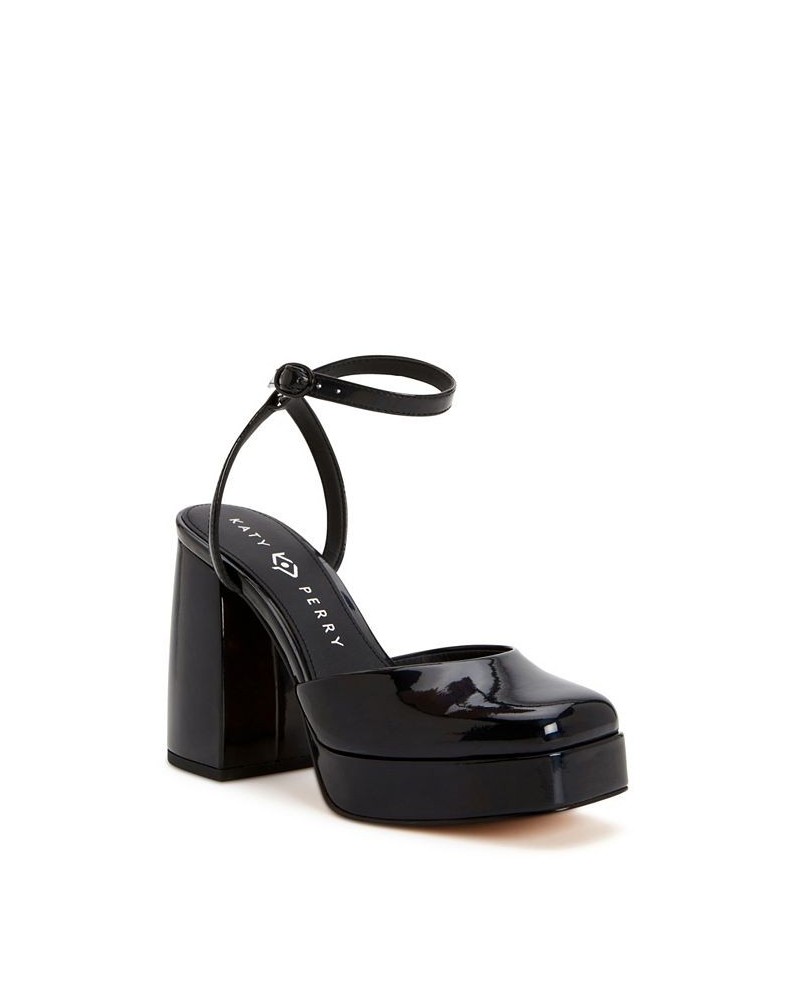 Women's Uplift Platform Ankle Straps Pumps Black $42.57 Shoes