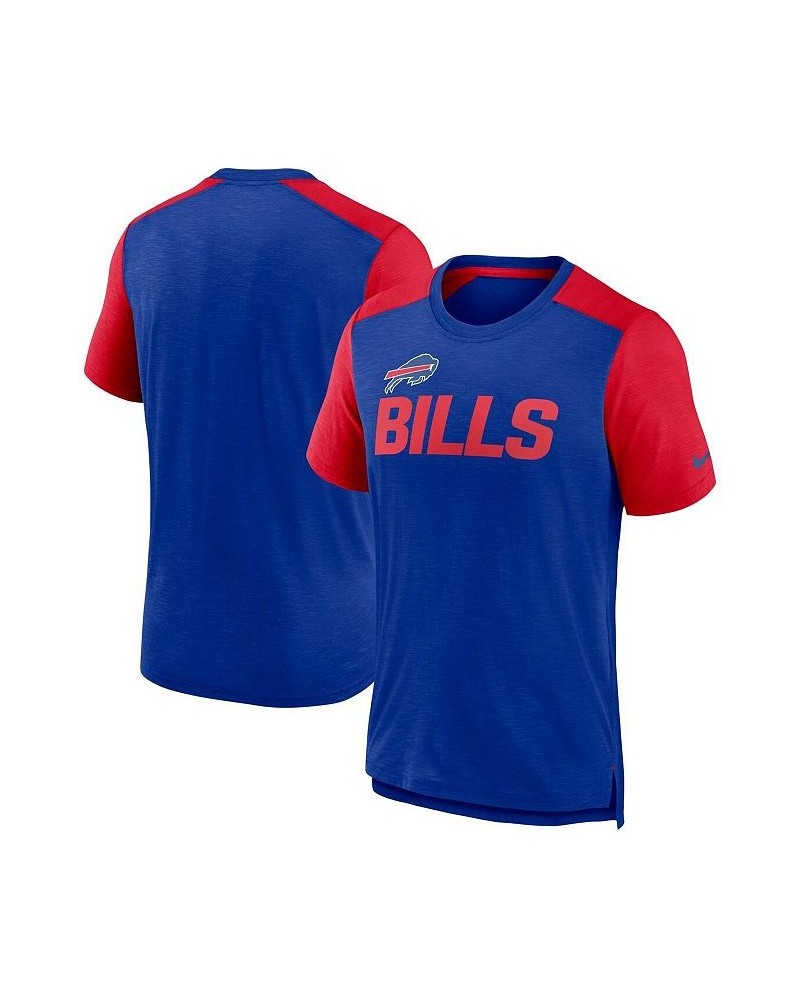 Men's Heathered Royal, Heathered Red Buffalo Bills Color Block Team Name T-shirt $26.00 T-Shirts