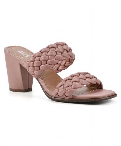 Women's By Far Mule Dress Sandals Pink $35.55 Shoes