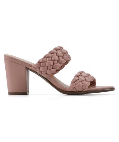 Women's By Far Mule Dress Sandals Pink $35.55 Shoes