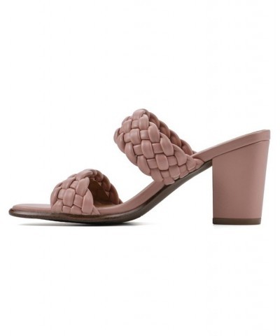 Women's By Far Mule Dress Sandals Pink $35.55 Shoes