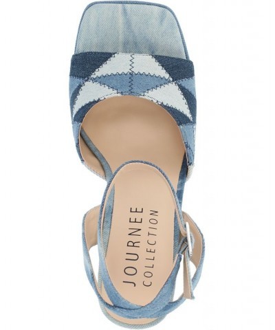 Women's Asherby Platform Sandals Blue $52.00 Shoes