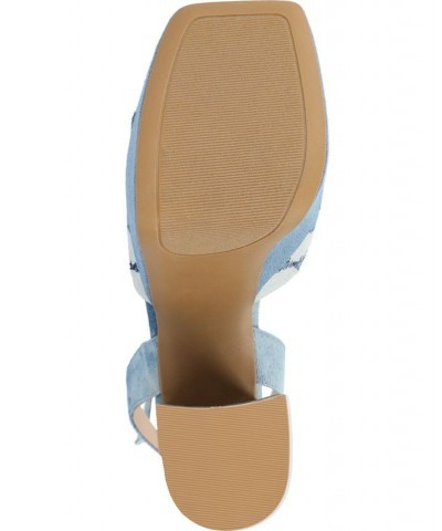 Women's Asherby Platform Sandals Blue $52.00 Shoes