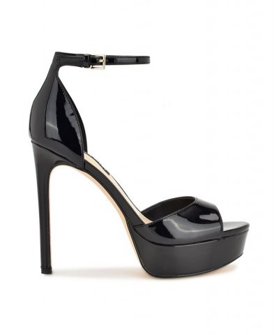 Women's Grilo Stiletto Platform Dress Sandals Black $52.32 Shoes