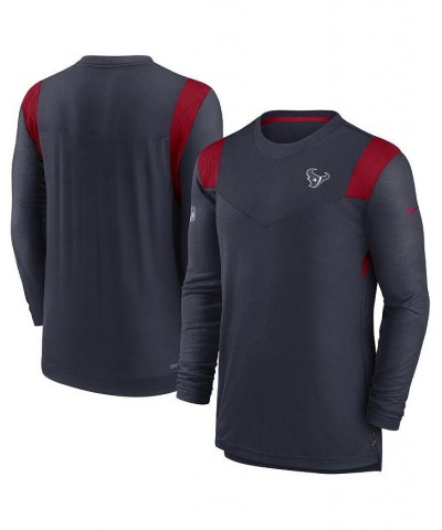 Men's Navy Houston Texans Sideline Tonal Logo Performance Player Long Sleeve T-shirt $36.75 T-Shirts