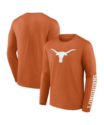 Men's Branded Texas Orange Texas Longhorns Double Time 2-Hit Long Sleeve T-shirt $25.19 T-Shirts