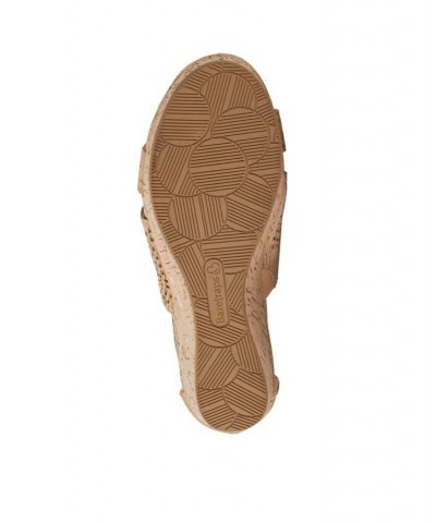 Women's Raisie Wedge Sandal Tan/Beige $38.27 Shoes