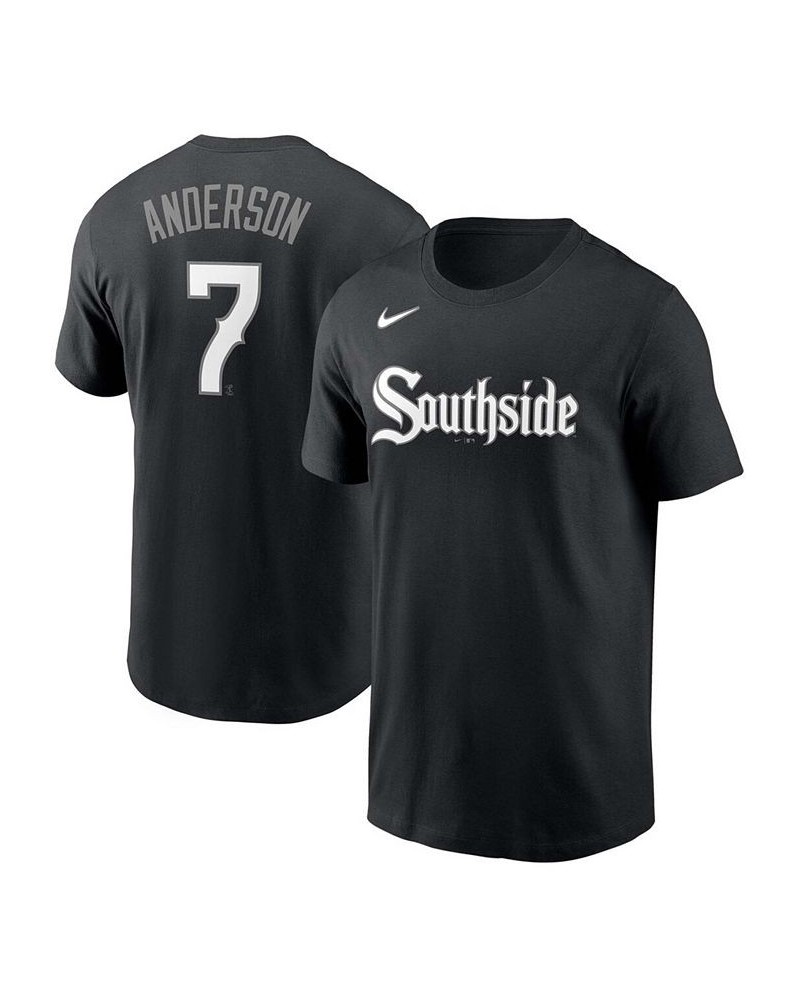 Men's Tim Anderson Black Chicago White Sox 2021 City Connect Name Number T-shirt $21.99 T-Shirts