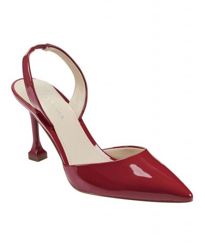 Women's Hadya Pointy Toe Stiletto Dress Pumps Red $46.53 Shoes