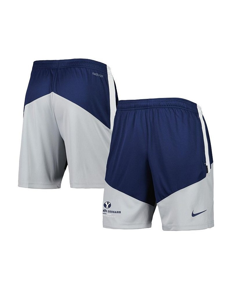 Men's Navy, Gray BYU Cougars Performance Player Shorts $22.55 Shorts