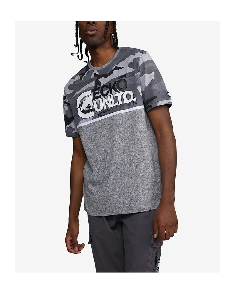 Men's Big and Tall Short Sleeve Future Rok T-shirt Gray $32.48 T-Shirts