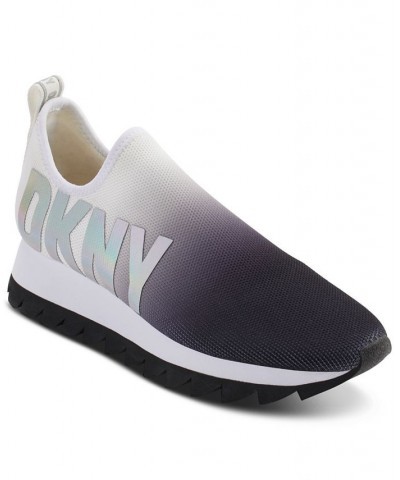 Women's Azer Slip-On Fashion Sneakers Black/ Dark Gunmetal $60.75 Shoes