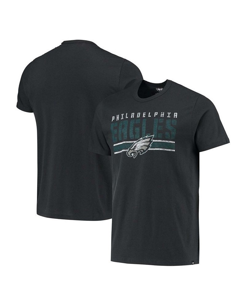 Men's Black Philadelphia Eagles Team Stripe T-shirt $17.64 T-Shirts