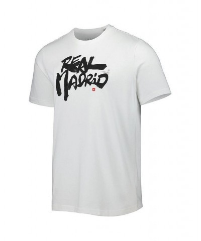 Men's White Real Madrid Chinese Calligraphy T-shirt $21.32 T-Shirts