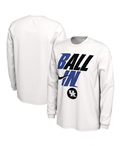 Men's White Kentucky Wildcats Ball In Bench Long Sleeve T-shirt $22.39 T-Shirts