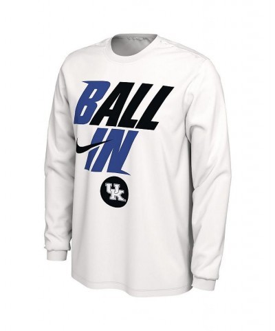 Men's White Kentucky Wildcats Ball In Bench Long Sleeve T-shirt $22.39 T-Shirts