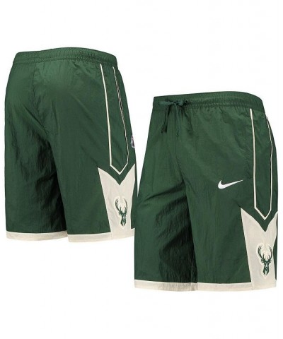 Men's Hunter Green Milwaukee Bucks Courtside Heritage Shorts $39.95 Shorts