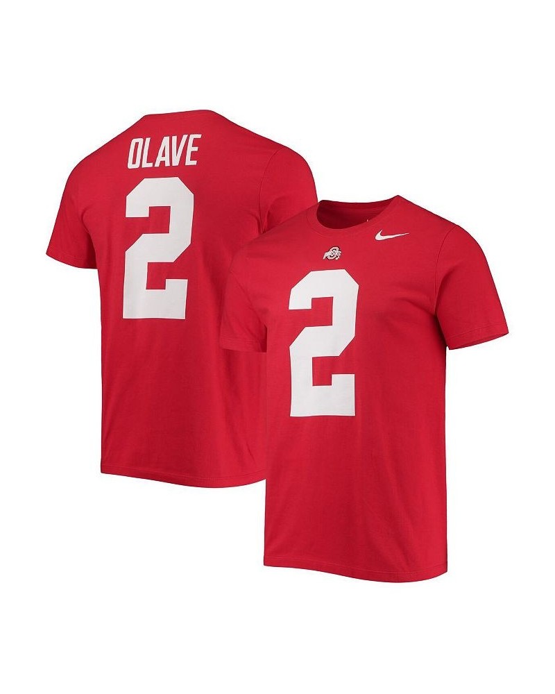 Men's Chris Olave Scarlet Ohio State Buckeyes 2022 NFL Draft Name and Number T-shirt $21.19 T-Shirts