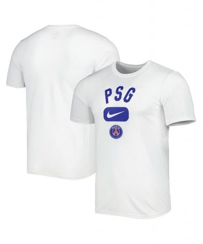 Men's White Paris Saint-Germain Lockup Legend Performance T-shirt $19.80 T-Shirts