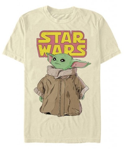 Men's Star Wars Mandalorian Logo Child Gaze Short Sleeve T-Shirt Tan/Beige $17.84 T-Shirts