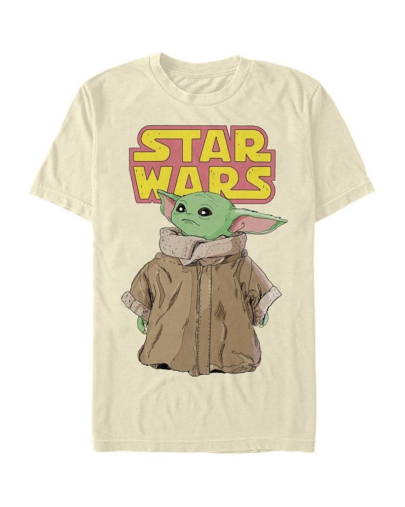 Men's Star Wars Mandalorian Logo Child Gaze Short Sleeve T-Shirt Tan/Beige $17.84 T-Shirts