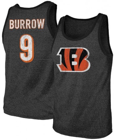 Men's Joe Burrow Black Cincinnati Bengals Name Number Tri-Blend Tank Top $21.07 T-Shirts