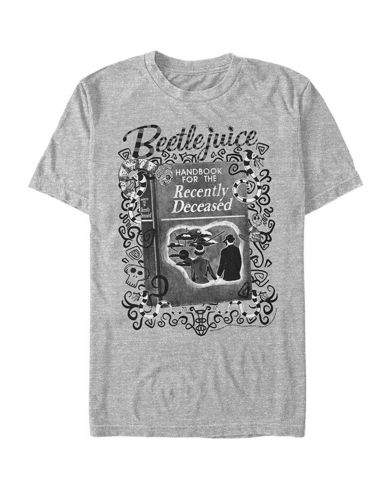 Men's Beetlejuice Handbook of Recently Deceased Short Sleeve T-shirt Gray $15.40 T-Shirts