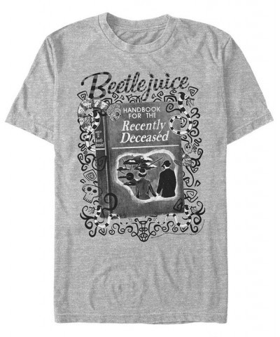 Men's Beetlejuice Handbook of Recently Deceased Short Sleeve T-shirt Gray $15.40 T-Shirts