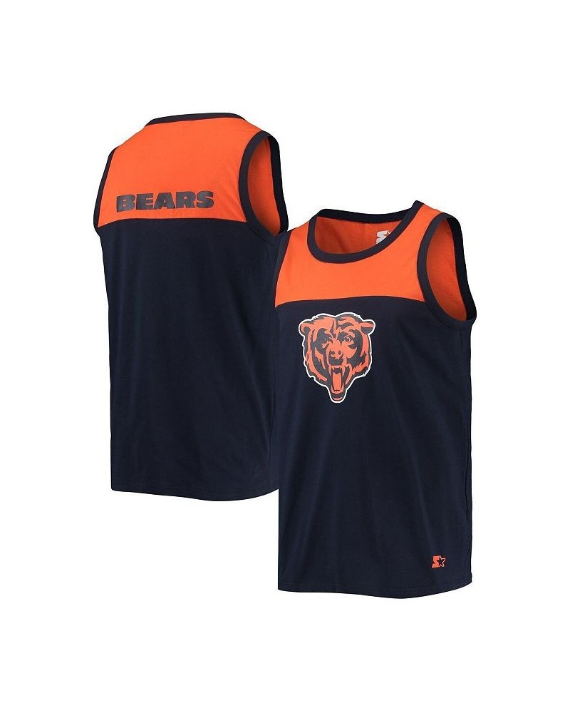 Men's Navy, Orange Chicago Bears Team Touchdown Fashion Tank Top $21.00 T-Shirts