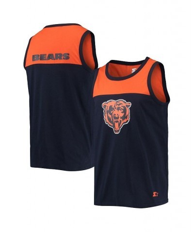 Men's Navy, Orange Chicago Bears Team Touchdown Fashion Tank Top $21.00 T-Shirts