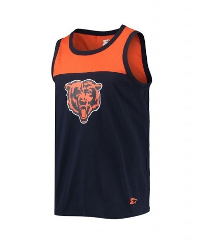 Men's Navy, Orange Chicago Bears Team Touchdown Fashion Tank Top $21.00 T-Shirts