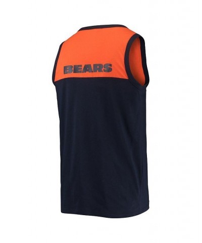 Men's Navy, Orange Chicago Bears Team Touchdown Fashion Tank Top $21.00 T-Shirts